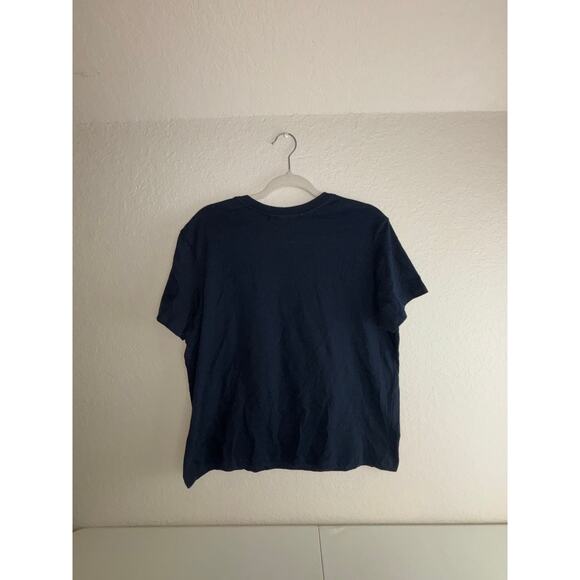 Newspaper Heart Graphic T-shirt Navy Size 2X or XL for oversized Sohung Designs - Picture 6 of 6